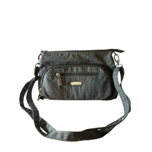 Baggallini Nylon Gray Leopard Print Crossbody Bag